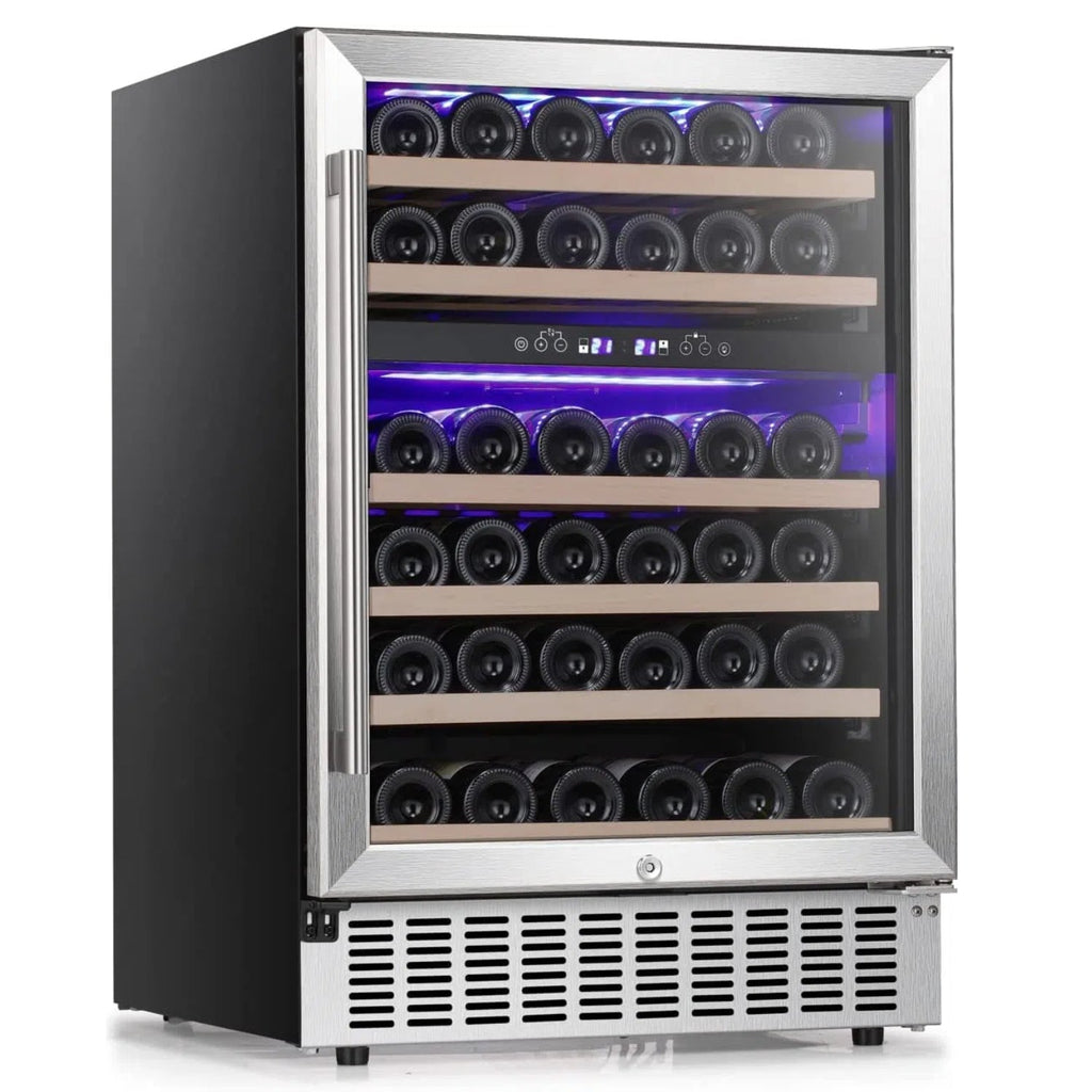 24 Inch Wooden Shelves Built-in Wine Fridges Cooler Beverage Refrigerator W51145B