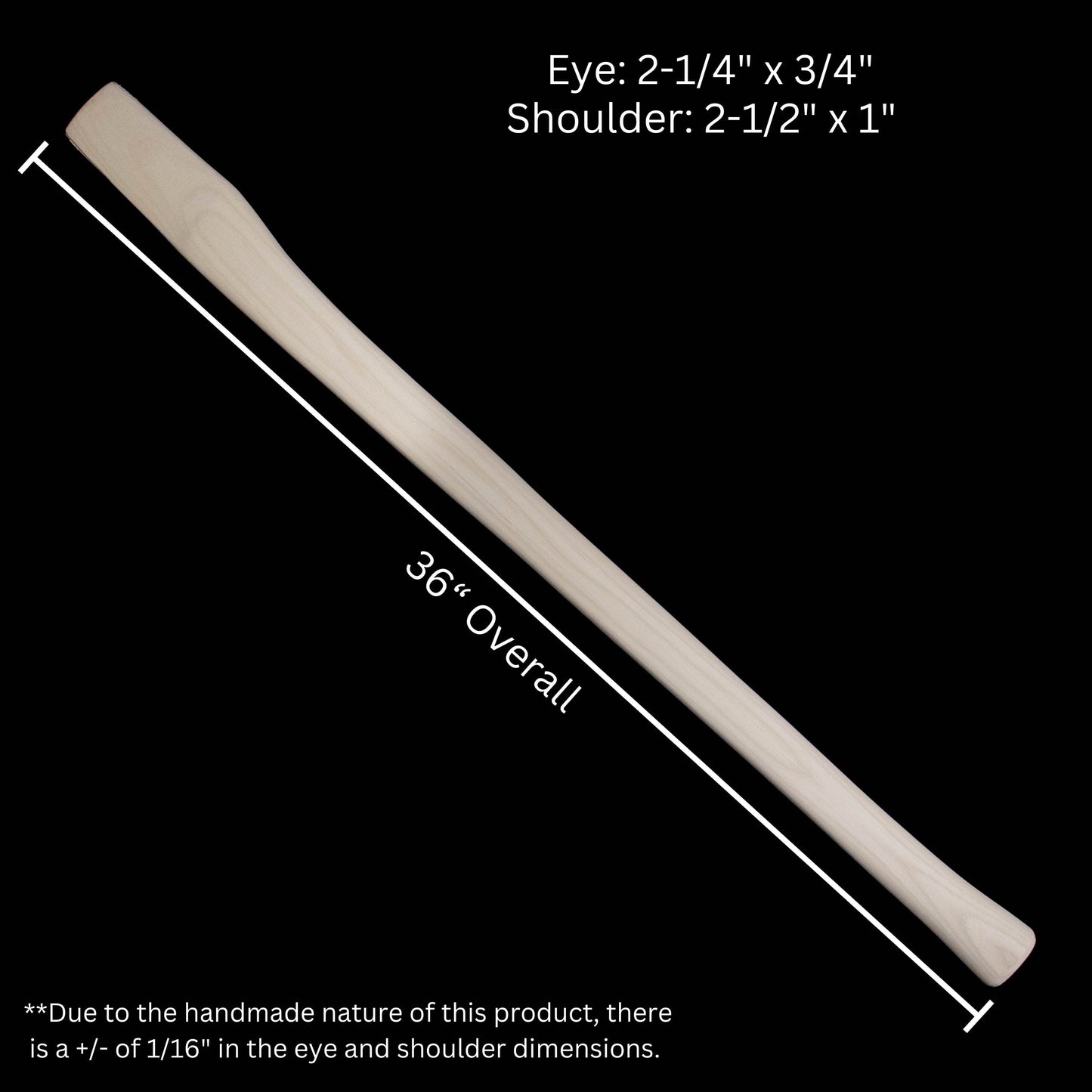 Straight Axe Eye Maul Handle - 36" - Whiskey River Premium Select