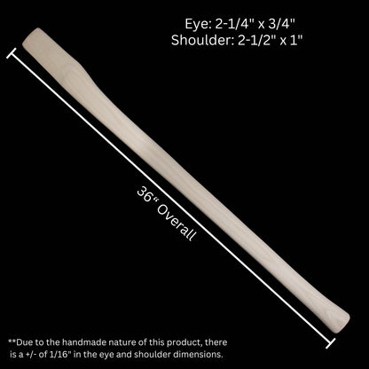 Straight Axe Eye Maul Handle - 36" - Whiskey River Premium Select