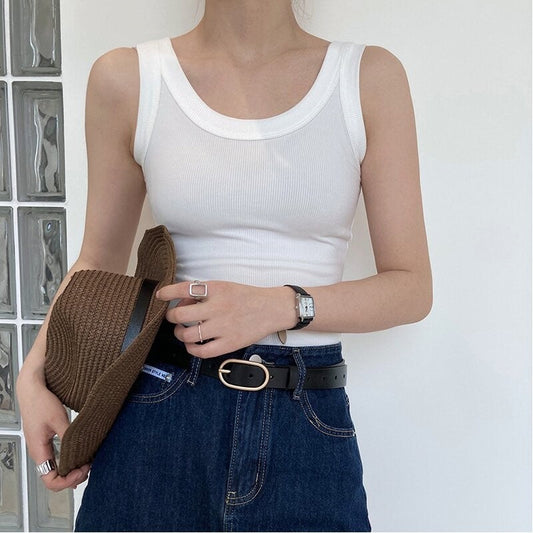 Threaded Strap Sleeveless Camisole for a Stunning Back