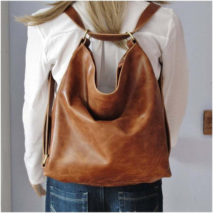 Stylish Oversized Soft Leather Backpack