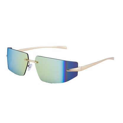 Unisex UV400 Curve Frameless Fashion Outdoor Eyewear Sunglasses
