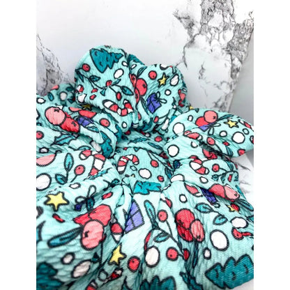 Teal Winter Wonderland Scrunchie