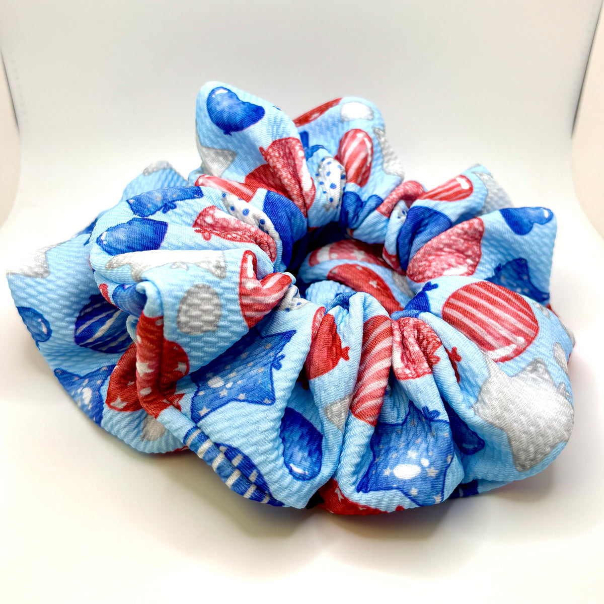 Balloon Patriotic Bullet Scrunchie