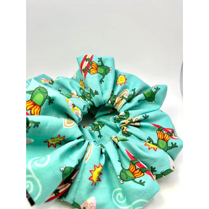 Surfing Frog Summer Scrunchie