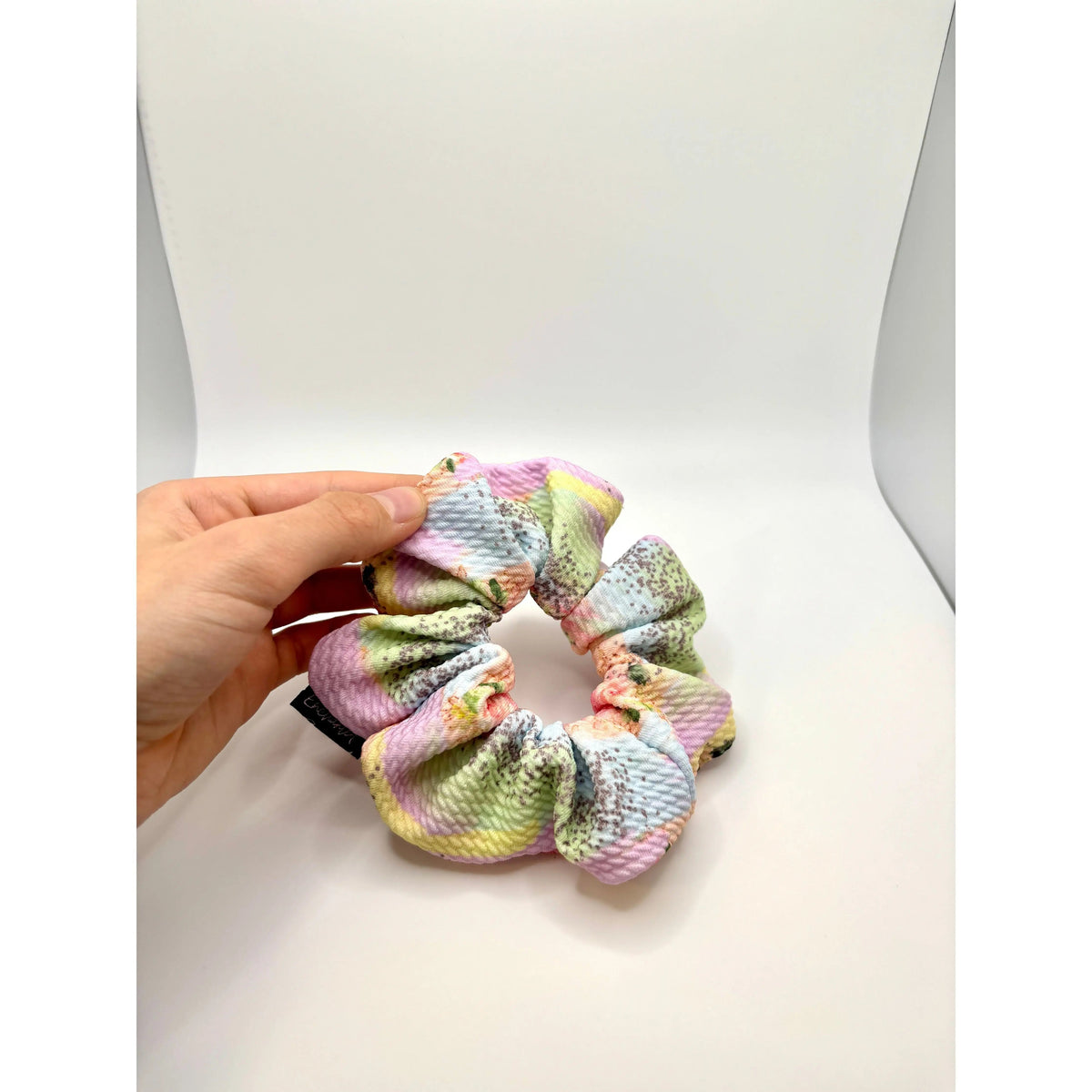 Mini Pastel Watercolor Spring Bullet Scrunchie