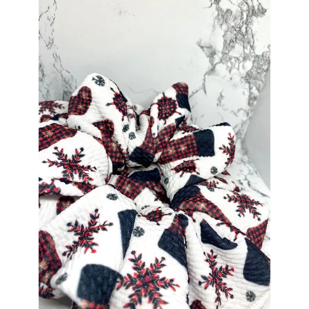 Red Stocking Christmas Bullet Scrunchie