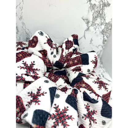 Red Stocking Christmas Bullet Scrunchie