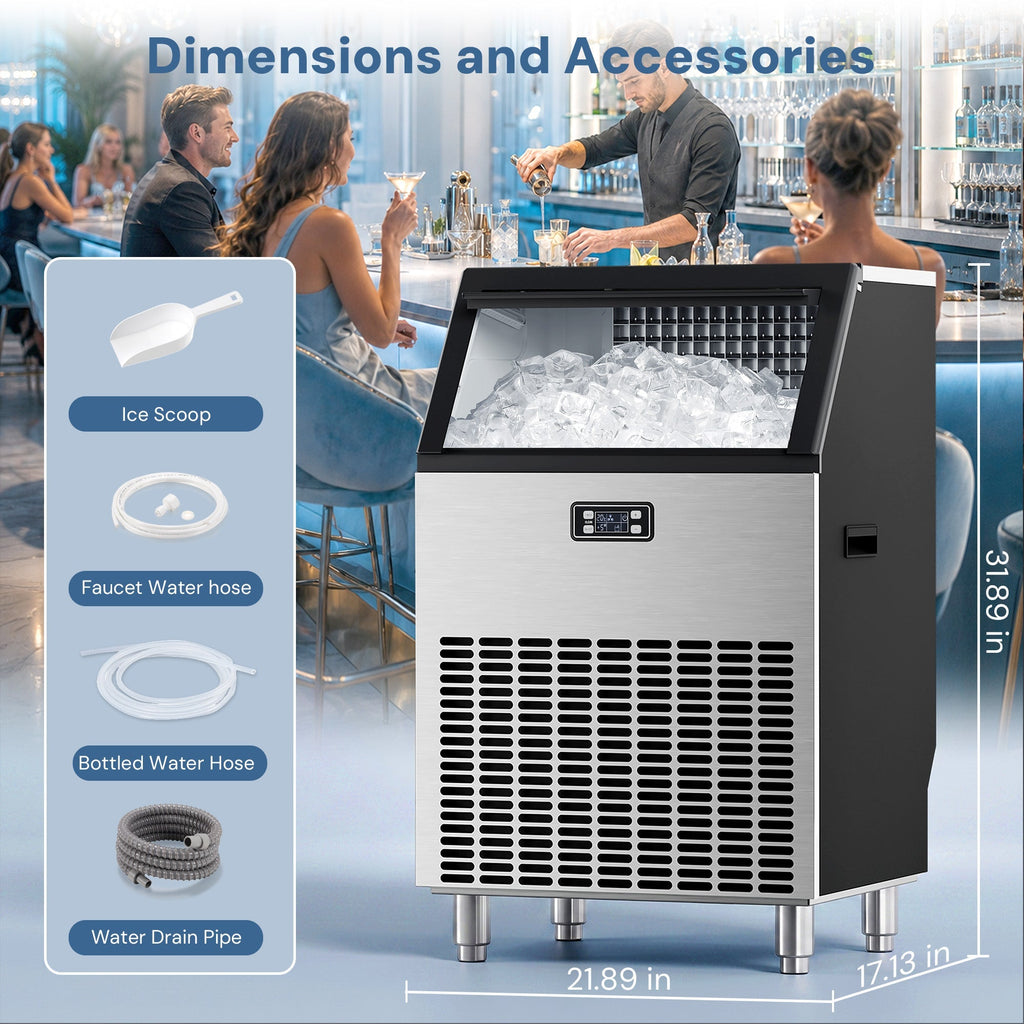 100LBS/200LBS/265LBS  Freestanding Commercial Ice Maker Z5845A
