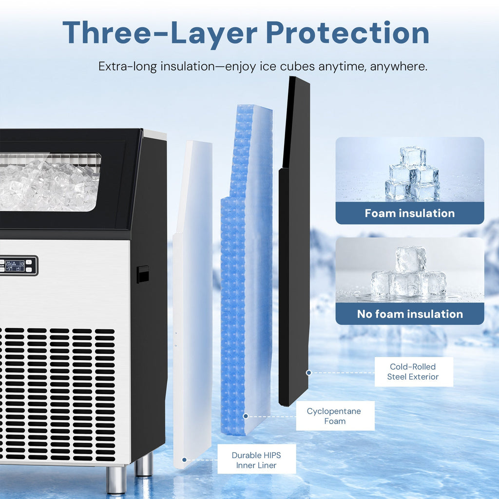 100LBS/200LBS/265LBS  Freestanding Commercial Ice Maker Z5845A