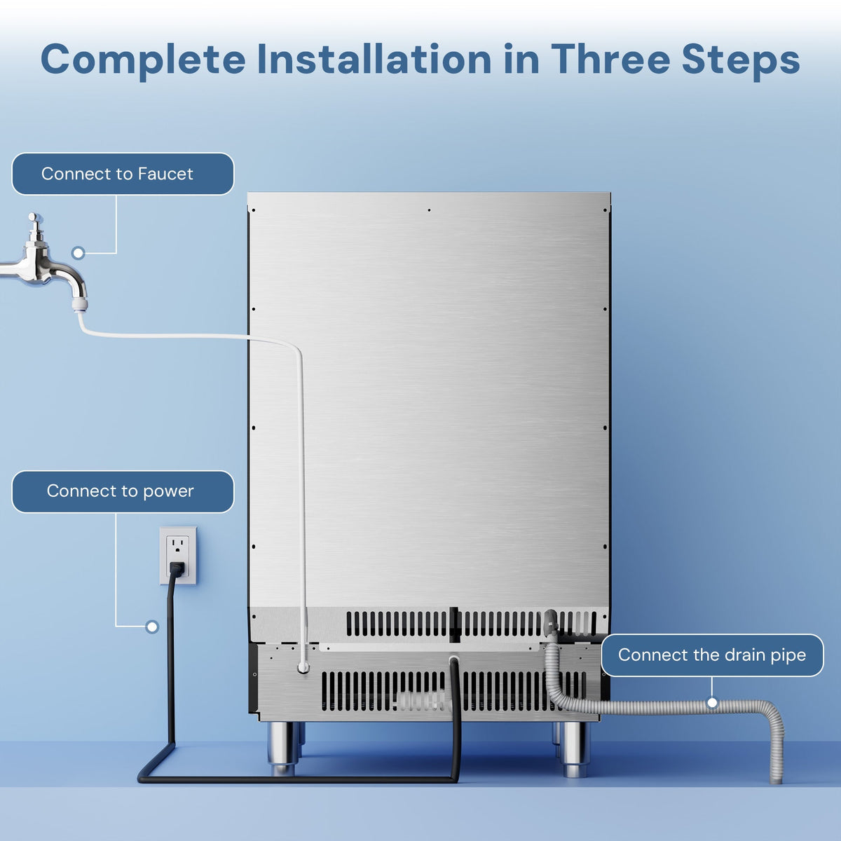 265LBS Freestanding Commercial Ice Maker