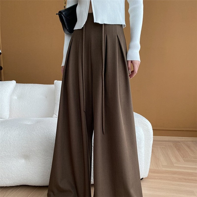 Sure! Here is an optimized title for your clothing product in English:

"Elegant High Waist Wide Leg Trouser Suit with Belt