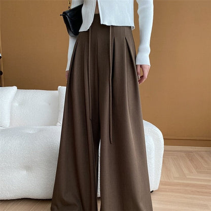 Sure! Here is an optimized title for your clothing product in English:

"Elegant High Waist Wide Leg Trouser Suit with Belt