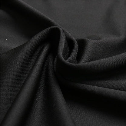 Waist-Cinched Black Collared Shirt Dress