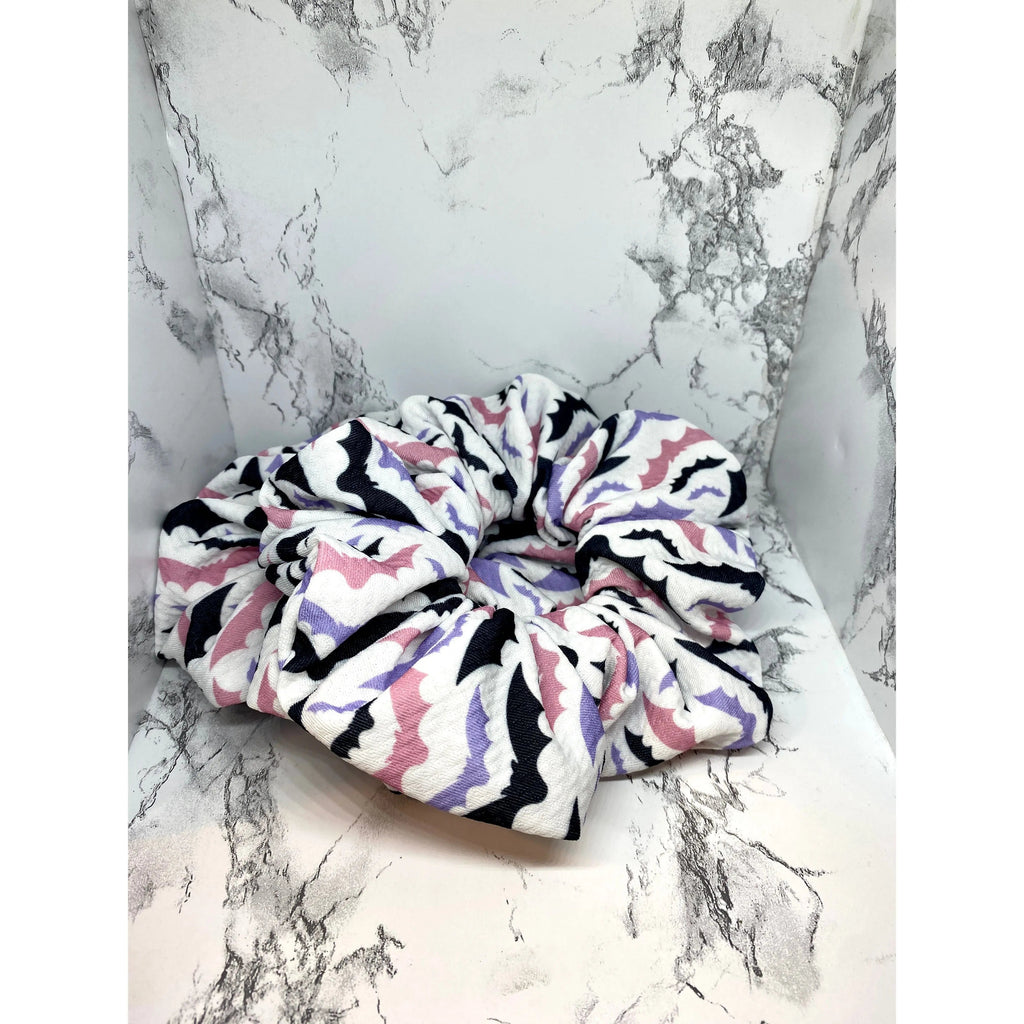 Pastel Bats Halloween Bullet Scrunchie