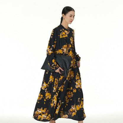 Pleated Oversized Cake Dress