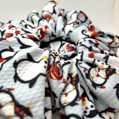 Blue Penguin Bullet Scrunchie