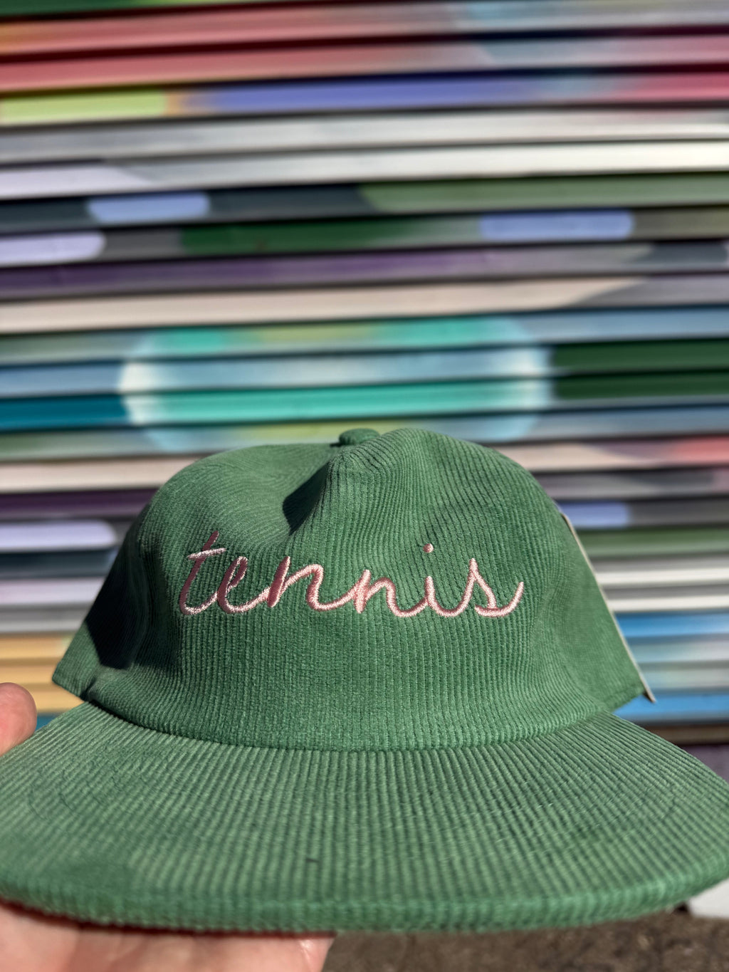 Tennis Cursive Corduroy Hat