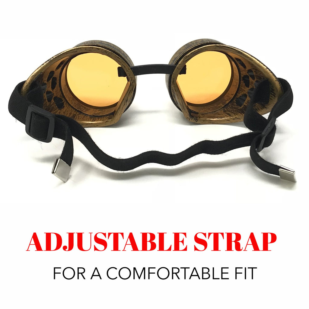 Wasteland Cyberpunk Goggles –  Cosplay Eyewear - neon pink, orange, green, red lenses