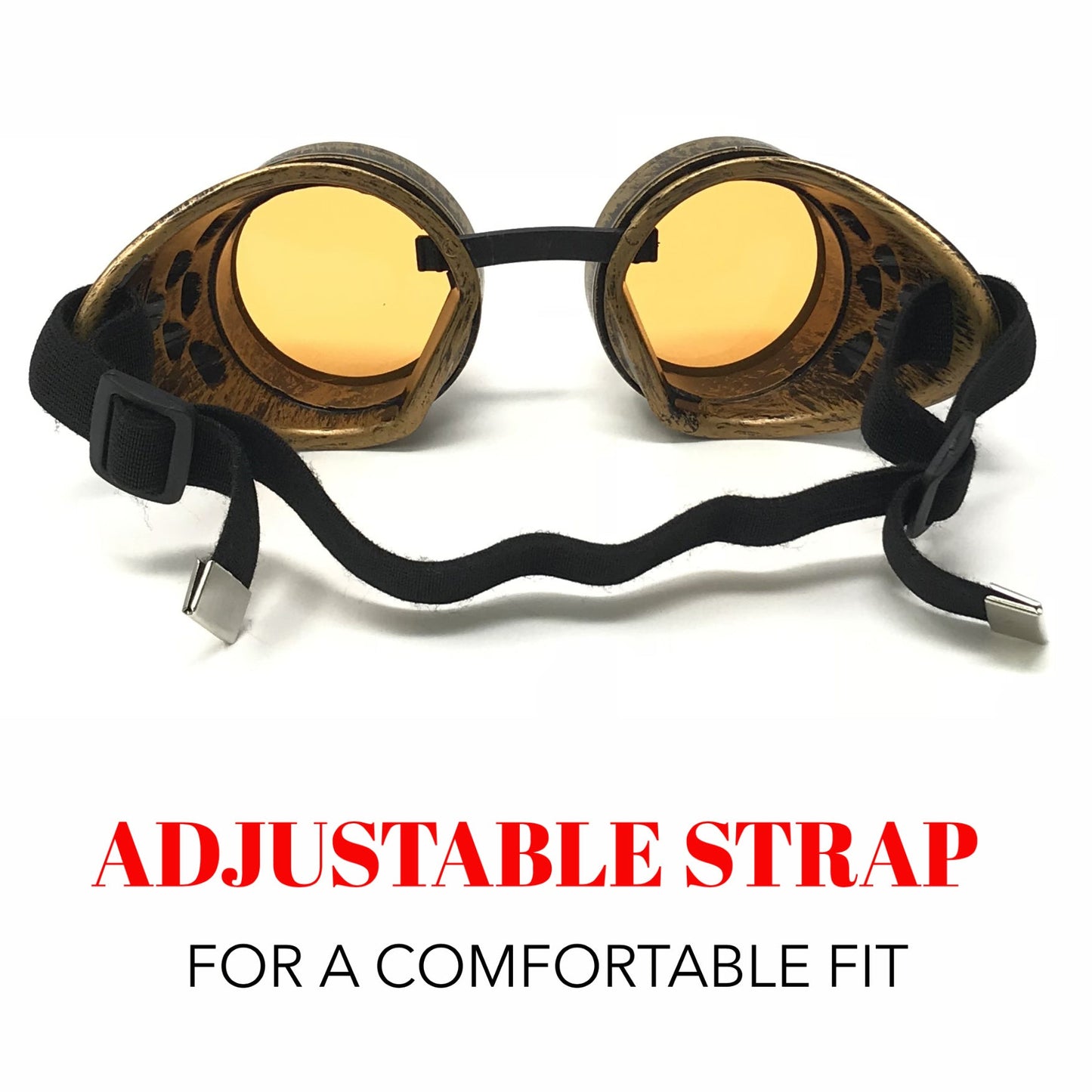 Wasteland Cyberpunk Goggles –  Cosplay Eyewear - neon pink, orange, green, red lenses