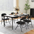 Folding Conference Chairs 4-Pack with Padded Seats - Black