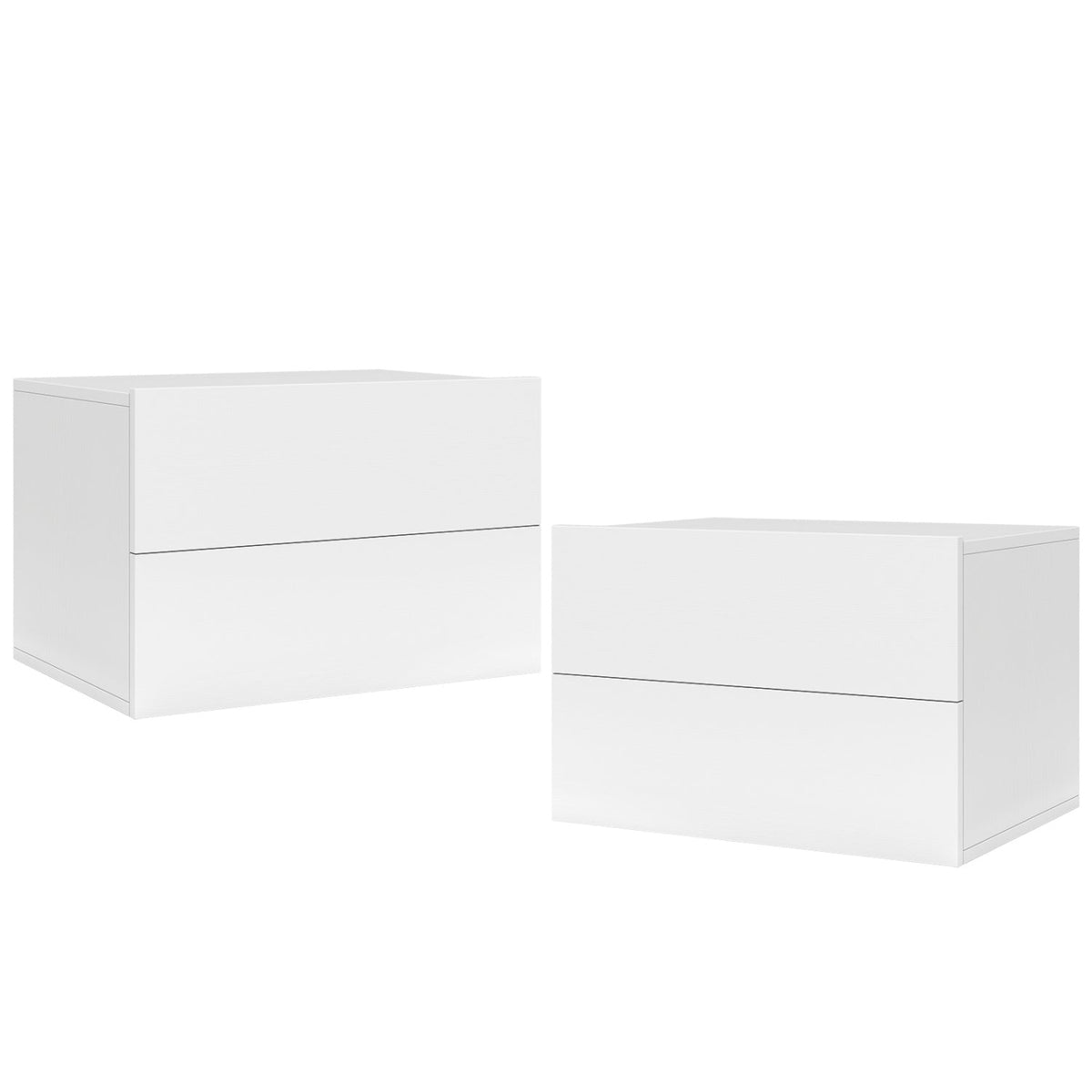 Wall Mounted Floating Nightstand with 2 Drawers