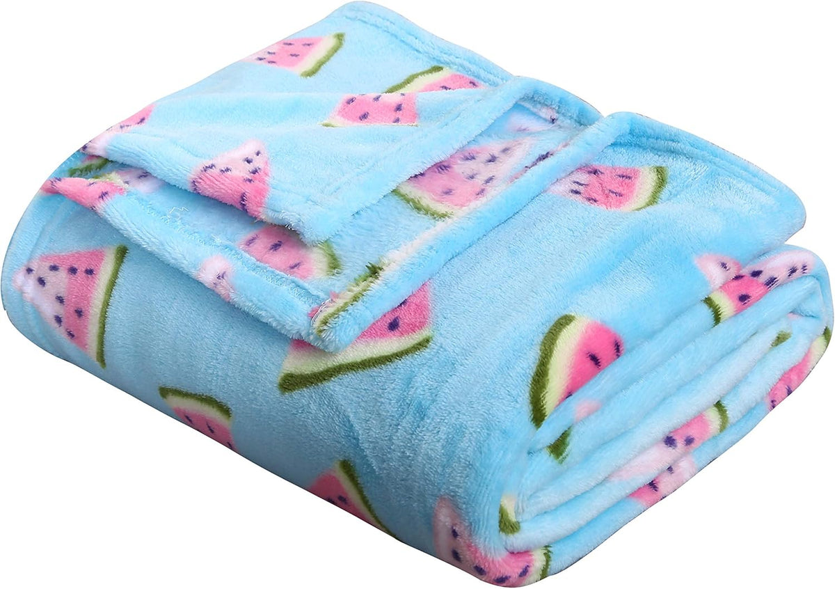 Soft Fleece Throw Blanket 50x60 – Lightweight Cozy Bed Couch Sofa Blanket for All Seasons