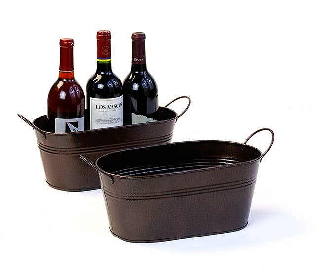 12 inch Tin Oval Tub- Multiple finishes