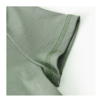 V-Neck T-Shirt with Unique Outer Seam Stitching