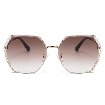 Fashion Large Metal Frame Outdoor Sun Protection Polarized Sunglasses