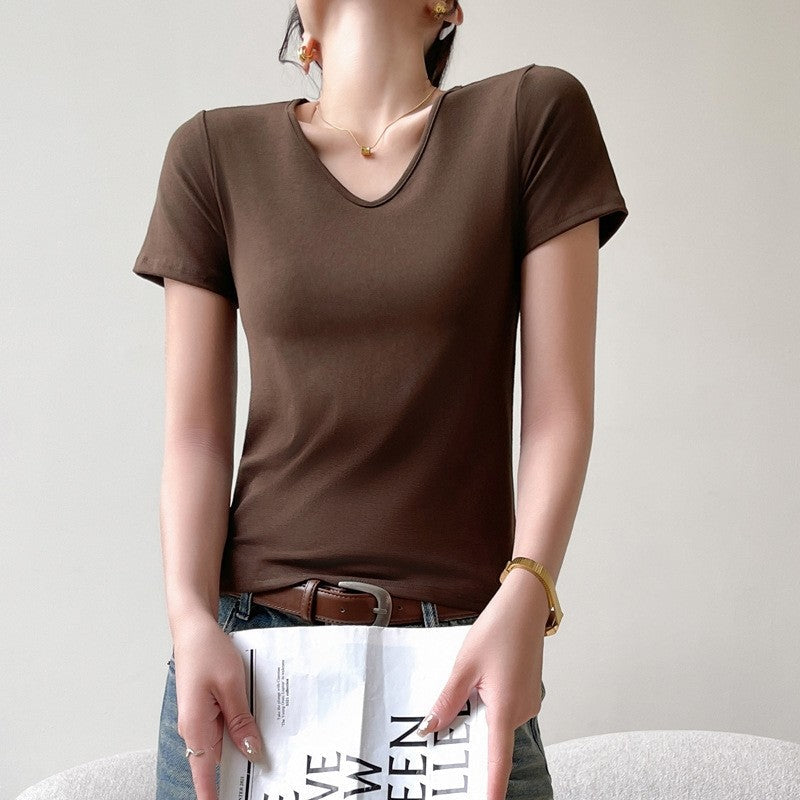 Short Sleeve V-Neck Modal T-Shirt
