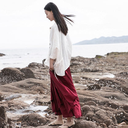 Bohemian Chic Asymmetrical Solid Color Sling Dress