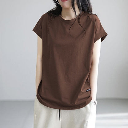 Relaxed Fit Hollow-Out Base Top - Effortless Style for a Youthful Look