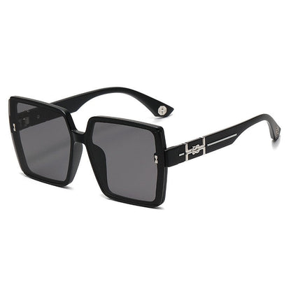 Fashion Large Square Frame UV400 Sun Protection Polarized Sunglasses
