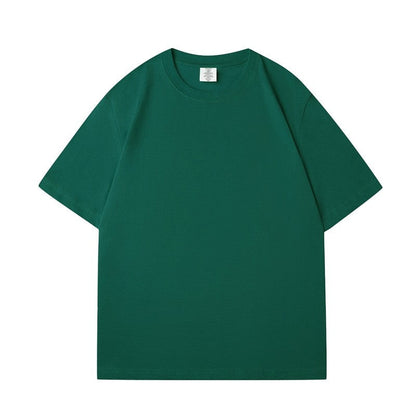 Solid Color Unisex Round Neck T-Shirt