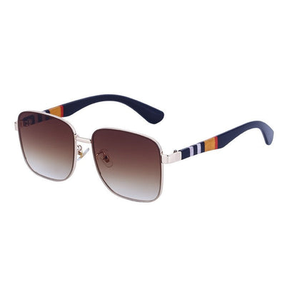 Fashion Oversized Square Striped Sunglasses