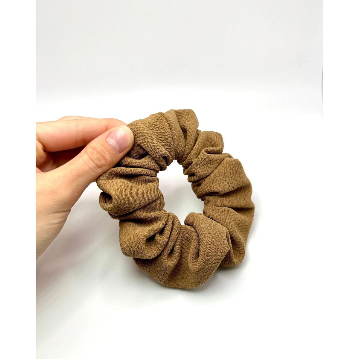 Mini Light Brown Liverpool Scrunchie
