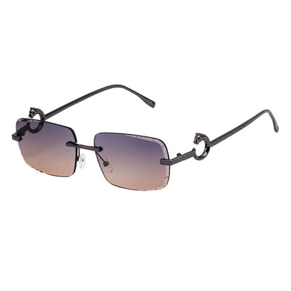 Fashion Frameless Square UV400 Sun Protection Outdoor Eyewear Sunglasses