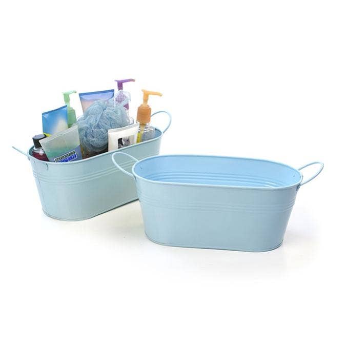 12 inch Tin Oval Tub- Multiple finishes