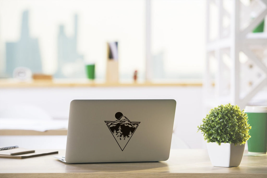 Forest and Mountains Triangle Vinyl Decal | 313