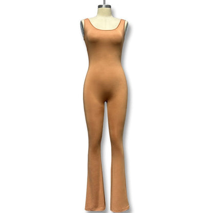 Hollow Out Seamless Bodysuit in Solid Color