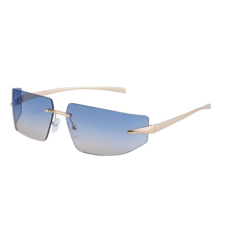 Unisex UV400 Curve Frameless Fashion Outdoor Eyewear Sunglasses