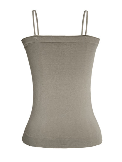 Simple Casual Solid Color Spaghetti-Neck Vest Top