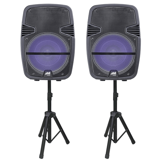 Naxa Dual 15" Bluetooth TWS Party Speakers - Refurbished