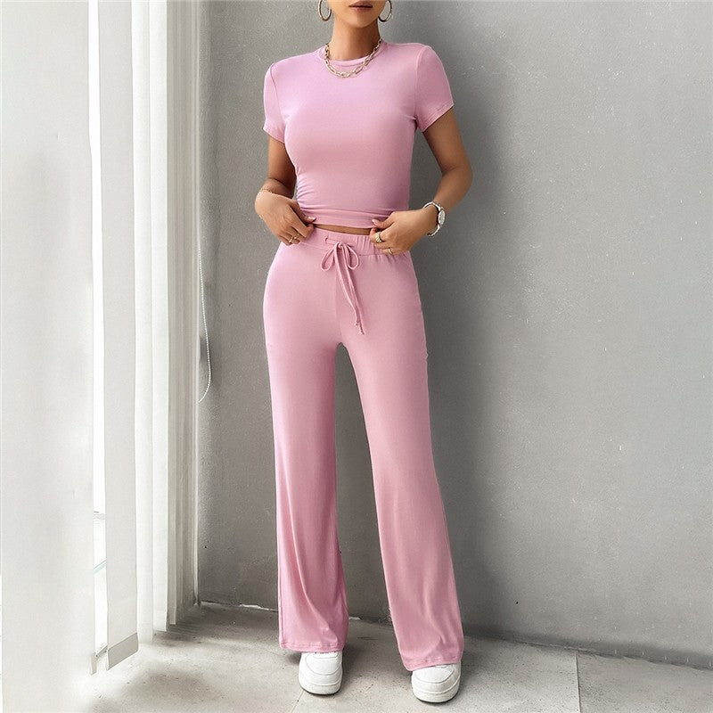 Stylish Monochrome Round Neck Urban Casual Suit