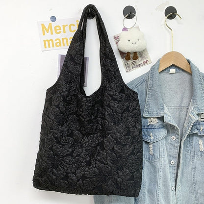 Minimalist Fairy Floral Lace Single Shoulder Canvas Bag