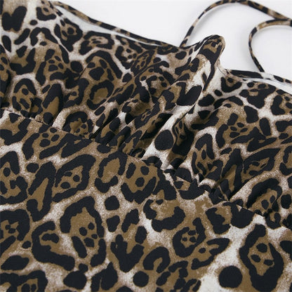 Leopard Print Cardigan and Shorts Lounge Set