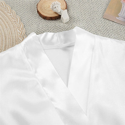 Spaghetti Strap Mini Dress with Belt and Feather Long Sleeve Outerwear - Two-Piece Pajama Set