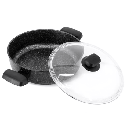 Korkmaz Ornella Aluminum 4L Non-Stick Low Casserole Dish with Lid