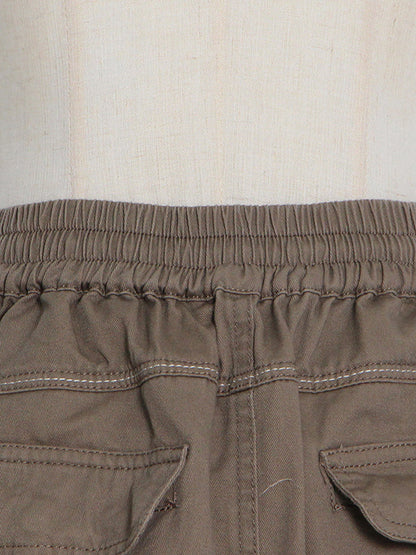 Original Creation High Waisted Loose Split-Joint With Big Pockets Zipper Skirts Bottoms